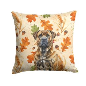 Brindle Boerboel Heirloom Fall Throw Pillow Decorative Indoor Outdoor Accent Cushion for Couch, Bed or Patio, 18Hx18W