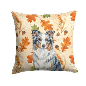 Border Collie Heirloom Fall Throw Pillow Decorative Indoor Outdoor Accent Cushion for Couch, Bed or Patio, 18Hx18W