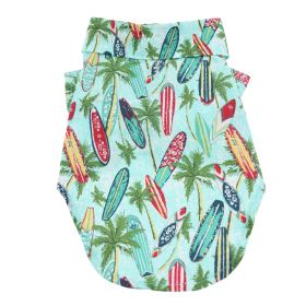 Hawaiian Camp Shirt (Color: Surfboards and Palms, size: 2X-Large)