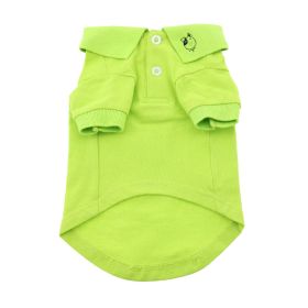 Solid Dog Polo (Color: Green Flash, size: medium)